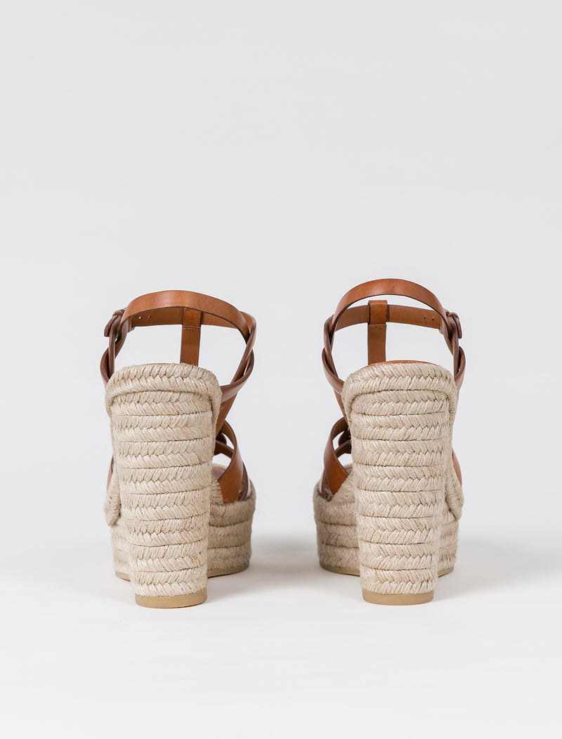 Tribute espadrilles wedge in smooth leather