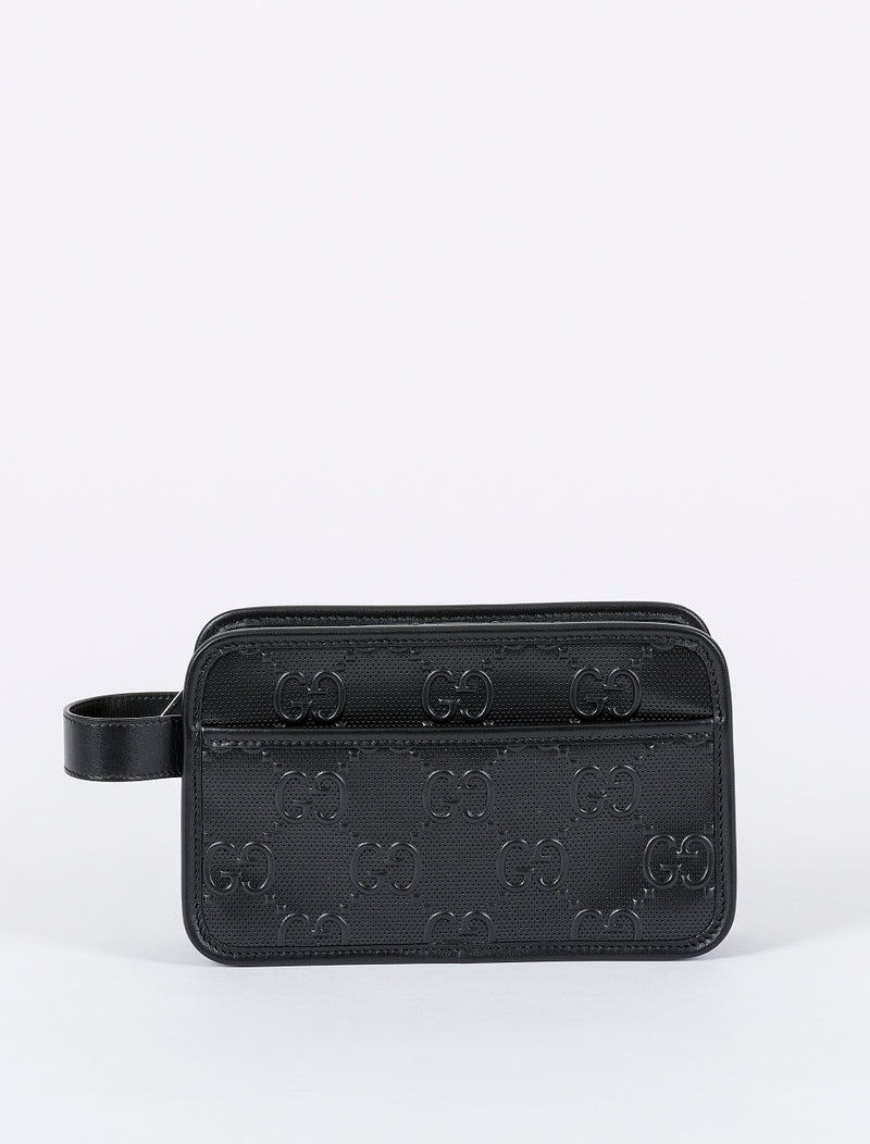 GG embossed cosmetic case