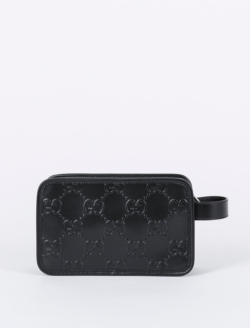 GG embossed cosmetic case
