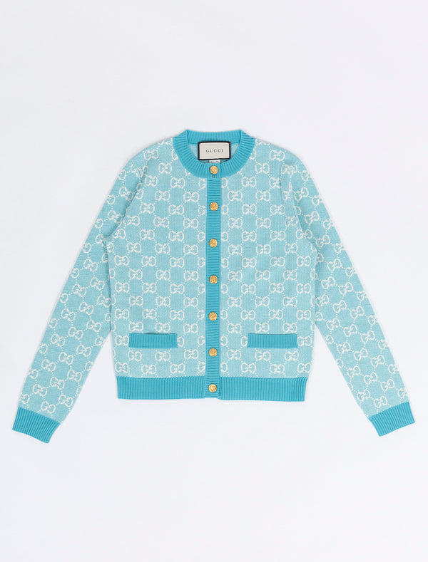 GG cotton wool piquet cardigan