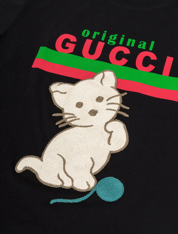 Camiseta extragrande Original Gucci y gatito