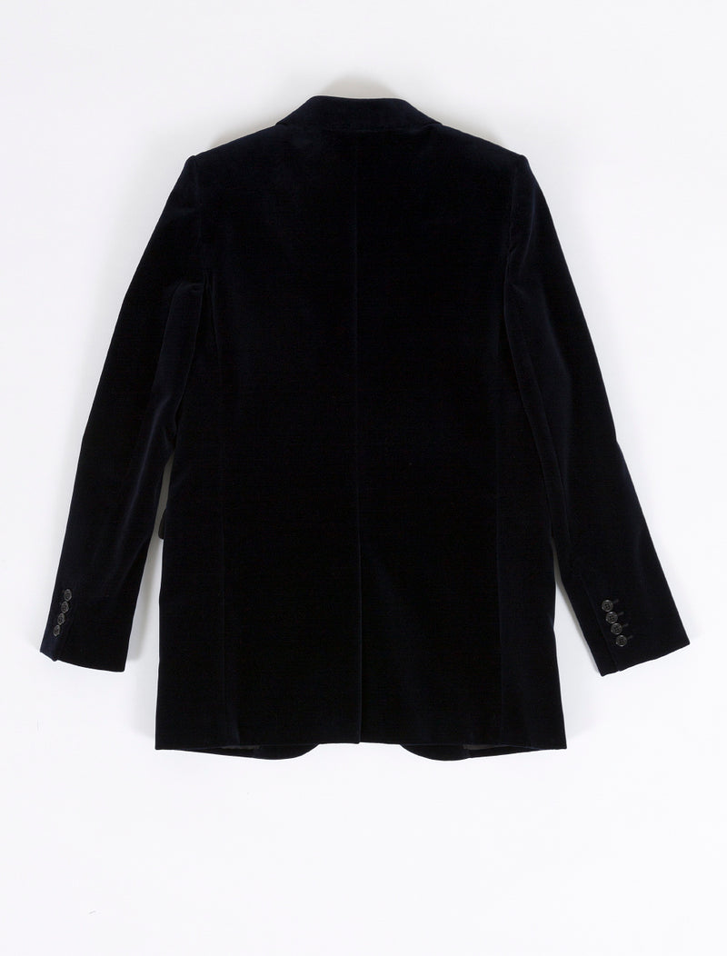 Single- breasted jacket in velvet