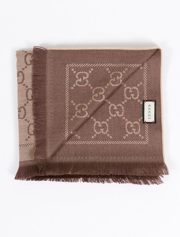 Gucci GG Jacquard Cashmere Scarf