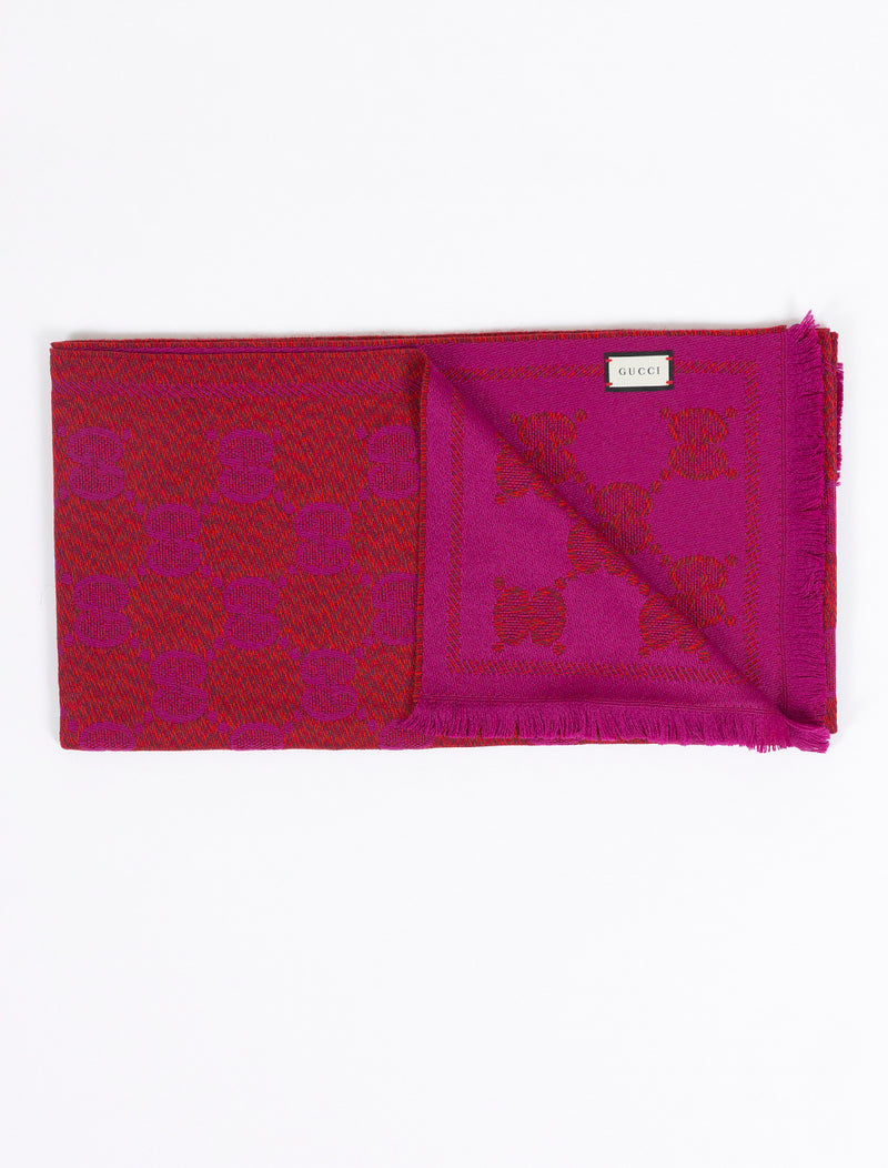 Jacquard wool GC scarf