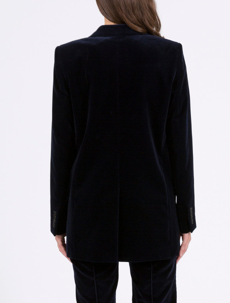 Single- breasted jacket in velvet
