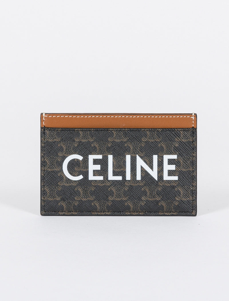 Card holder in triomphe canvas with Celine print