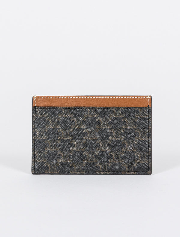Card holder in triomphe canvas with Celine print