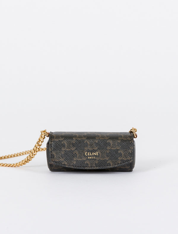 Lipstick case in triomphe canvas